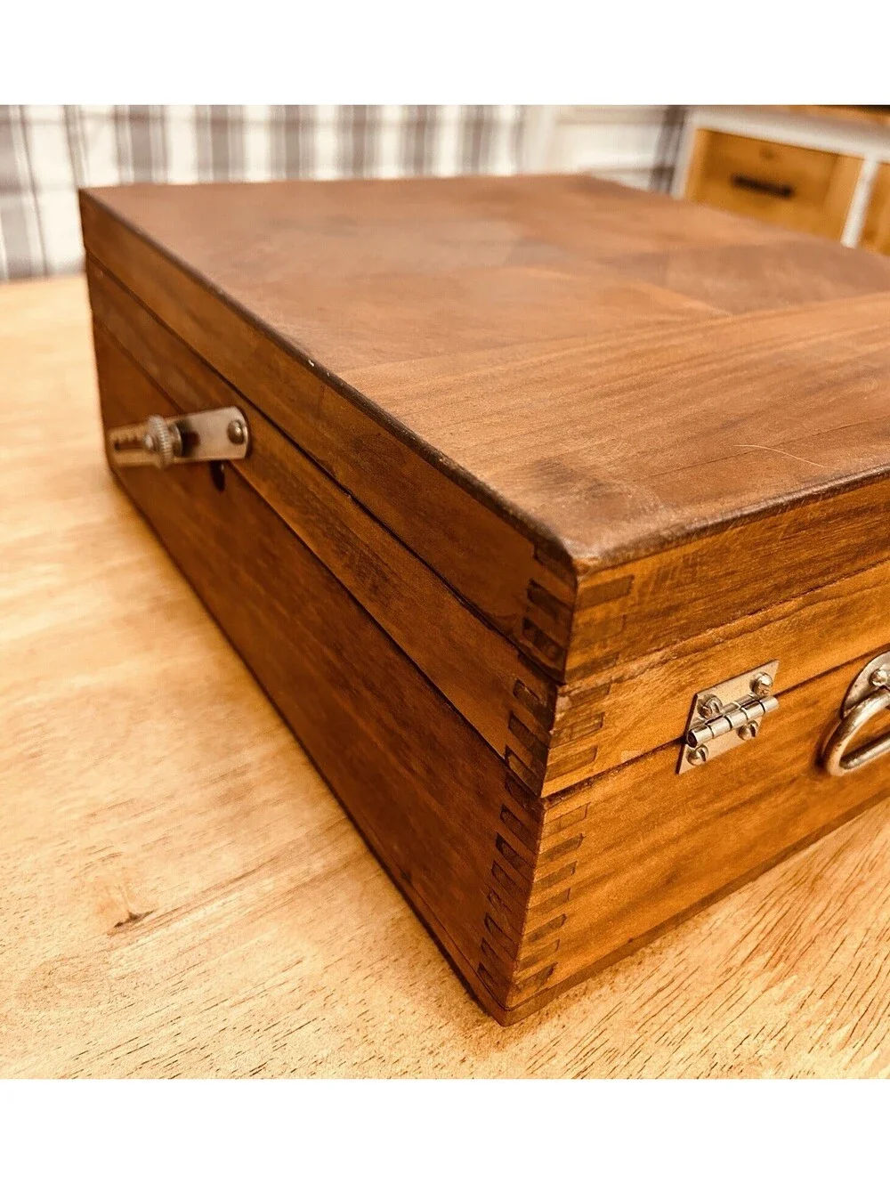 Nega -file Antique Wood Photo Retouching Desk  Light Box Restored EUC
